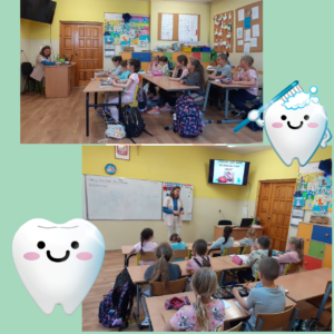 Klasa I- zajęcia z higienistą o zdrowych zębach