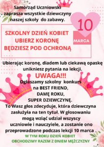 Dzień Kobiet, Dzień Mężczyzn w naszej szkole. 